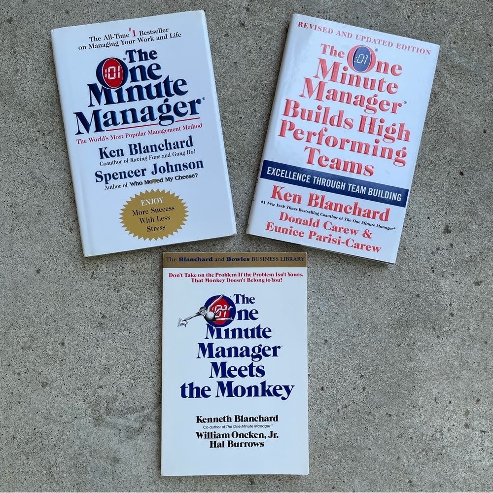 Ken Blanchard The One Minute Manager Book Bundle 3/$25 2 Hardcover - 1 Paperback